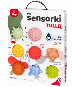 Tullo Piłeczki sensoryczne Sensorki 8 szt. Bez dziurki. Pastelowe