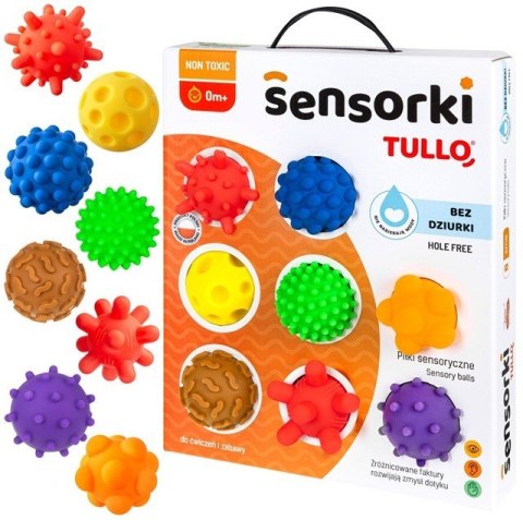 Tullo Piłeczki sensoryczne Sensorki 8 szt. Bez dziurki Tullo Piłeczki sensoryczne Sensorki 8 szt. Bez dziurki