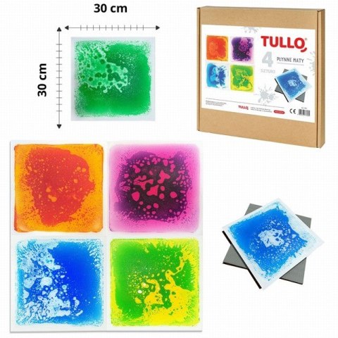Tullo Ścieżka sensoryczna - sensoryczne płytki z cieczą 30x30 cm 4 szt. Tullo Ścieżka sensoryczna - sensoryczne płytki z cieczą 30x30 cm 4 szt.