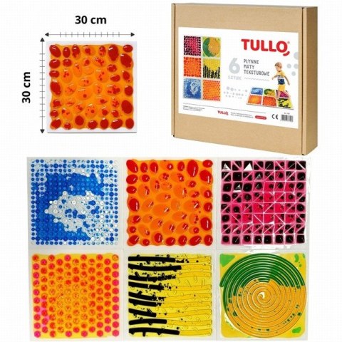 Tullo Ścieżka sensoryczna - sensoryczne płytki z cieczą fakturowe 30x30 cm 6 szt Tullo Ścieżka sensoryczna - sensoryczne płytki z cieczą fakturowe 30x30 cm 6 szt