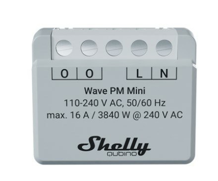 Shelly Shelly Qubino Wave PM Mini przełącznik Szary