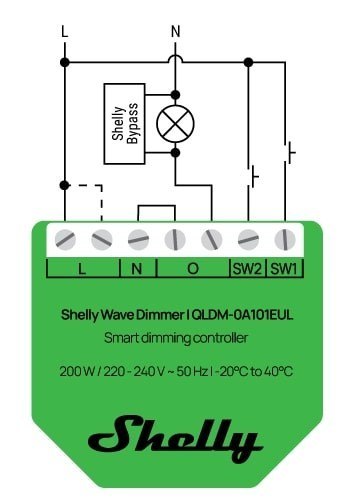 Shelly Wave Dimmer EU LR Inteligentny kontroler ściemniania