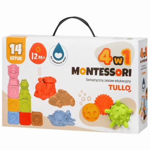 Tullo Klocki sensoryczne, pojazdy, piłki - zestaw edukacyjny Montessori 14 szt. Tullo Klocki sensoryczne, pojazdy, piłki - zestaw edukacyjny Montessori 14 szt.