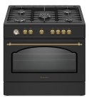 Kuchnia gazowo elektryczna Ravanson Retro KWGE-90AR (czarny)