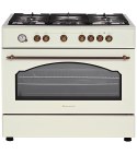 Kuchnia gazowo elektryczna Ravanson Retro KWGE-90ARC (kremowy)
