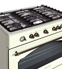 Kuchnia gazowo elektryczna Ravanson Retro KWGE-90ARC (kremowy)