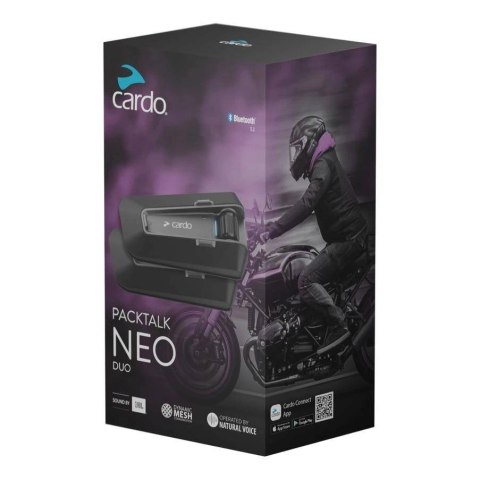CARDO PACKTALK NEO DUO Interkomy na dwa kaski