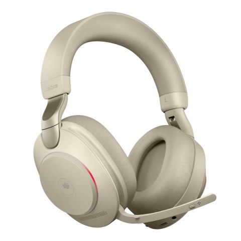 Słuchawki nauszne bezprzewodowe Jabra Evolve2 85 MS Stereo Link380c, beige