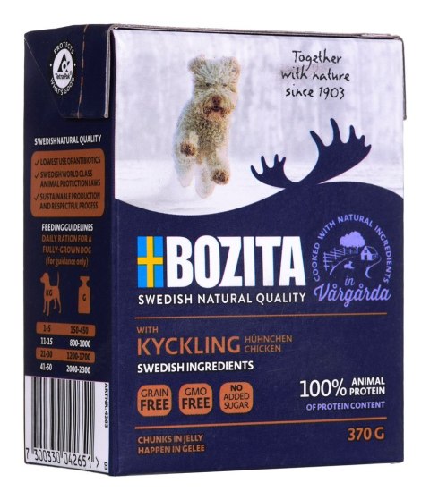 BOZITA Mięsne kawałki z kurczakiem w galaretce 370g