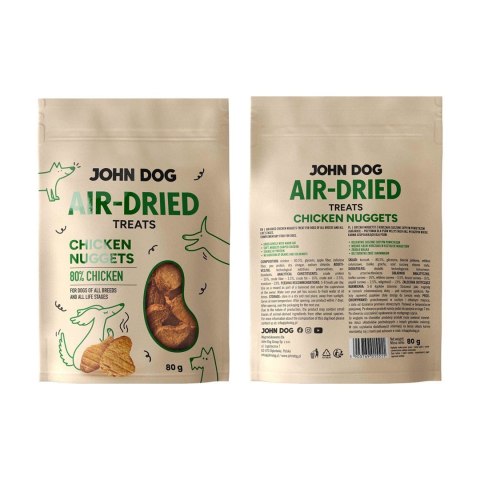 JOHN DOG AIR DRIED CHICKEN NUGGETS 80G- przysmak