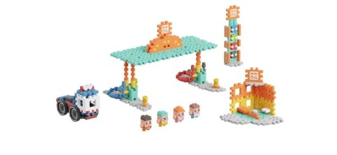 MARIOINEX Klocki Mini Waffle City Stacja paliw, 148 elementów