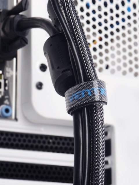 Opaska rzepowa organizer kabli Vention 3m czarna