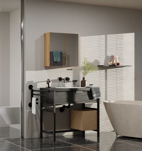 SZAFKA ŁAZIENKOWA POLA 2 DRZWI LUSTRO ARTISAN