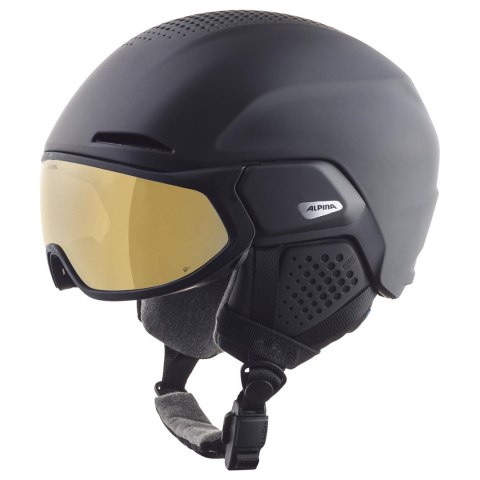 Kask zimowy ALPINA ALTO Q-Lite black matt (gold mirror) 55-59