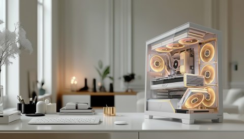 MODECOM OBUDOWA VOLCANO STELLAR PLUS ARGB MIDI 8F WHITE