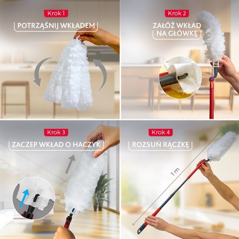 Miotełka do kurzu Vileda z długą rączką + 1 wkład Flex&Catch