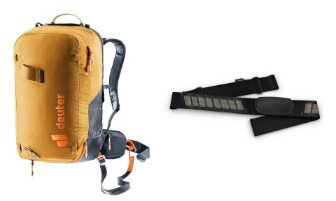 Plecak lawinowy Deuter Alproof Lite 20 SL + czujnik Garmin HRM Dual, cinnamon/black