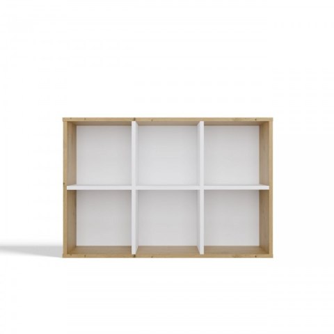 REGAŁ MALAX MINI 2X3 DĄB ARTISAN/BIEL