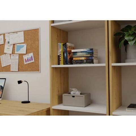 REGAŁ NA KSIĄŻKI 50 CM ARTISAN/BIEL