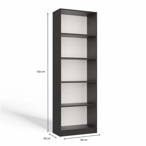 REGAŁ NA KSIĄŻKI 60 CM ANTRACYT