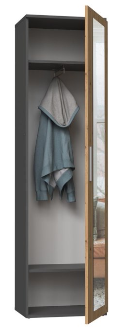 DUO SZAFA Z LUSTREM ANTRACYT/ARTISAN KOMPLET