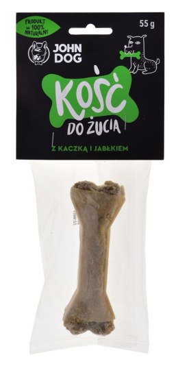 JOHN DOG Kość do żucia z kaczką i jabłkiem - gryzak dla psa - 12 cm
