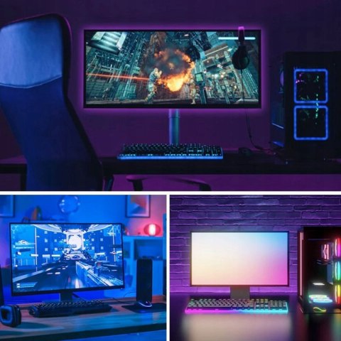 Taśma świetlna Vention RGB FPC LED z pilotem IR zasilanie USB 5V 2m