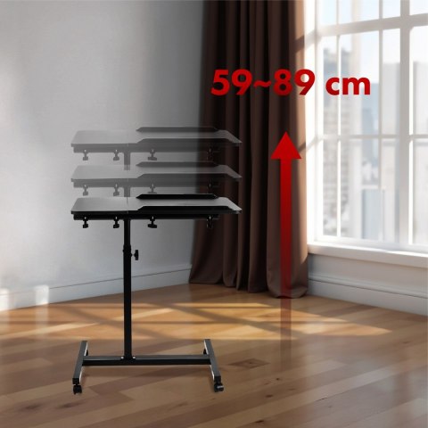 MACLEAN MOBILNE BIURKO/STAND NA LAPTOP, CZARNE, REGULACJA WYSOKOŚC 59-89CM, MAX. 30KG MC-121 B