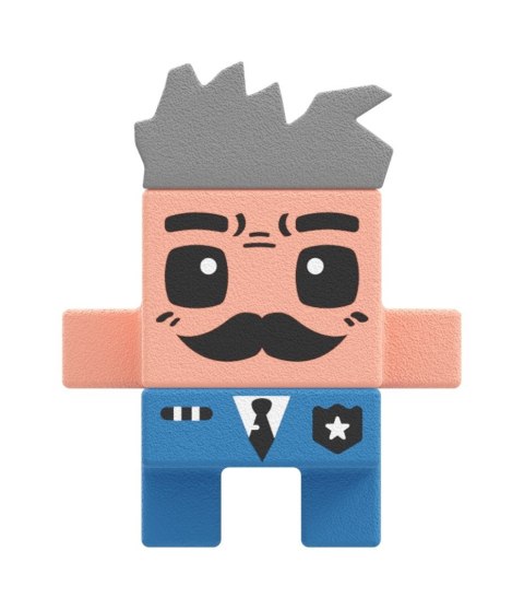 MARIOINEX Klocki Mini Waffle City Posterunek policji, 280 elementów