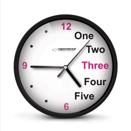 ESPERANZA ZEGAR ŚCIENNY PRAGUE CZARNY