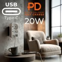 MACLEAN GNIAZDKO PRĄDOWE X2 + 4XUSB MCE249 F/W