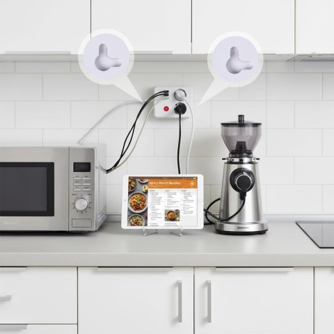 MACLEAN LISTWA ZASILAJĄCA, PRZEDŁUŻACZ 2 GNIAZDA + 3XUSB, 110-240V AC 50/60HZ, 2.1A MAX 2500W, 3 M, BIAŁA MCE388 W