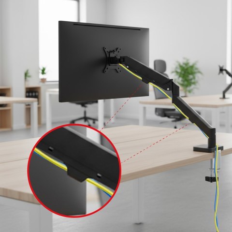 MACLEAN UCHWYT NA MONITOR, SPRĘŻYNA GAZOWA, 17"-32", 2-10KG, BLACK MC-133