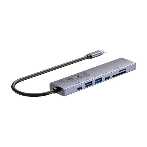 UNITEK HUB USB-C 7W1 PD 100W HDMI 2.0 Z PRZYCISKIEM ON/OFF