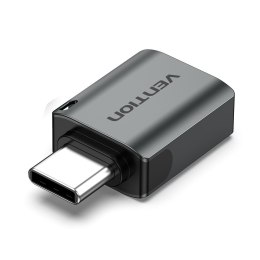 Adapter OTG USB 3.0 Vention USB-C do USB-A szary ze stopu aluminium
