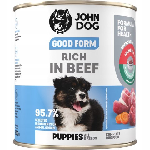 John Dog GOOD FORM SZCZENIAK WOŁOWINĘ KARMA 800g