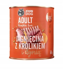 John Dog PUMPKIN Ad.jagnięcina królik dynia 800g