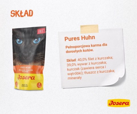 JOSERA Multipack - filet z kurczaka, kaczka, łosoś - mokra karma dla kota - 6x70 g