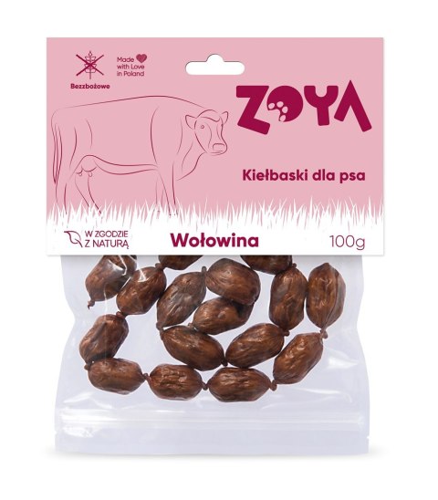 ZOYA Kiełbaski z wołowiny przysmak dla psa 100g
