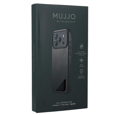 Etui skórzane do iPhone 17 Pro Max Black Mujjo