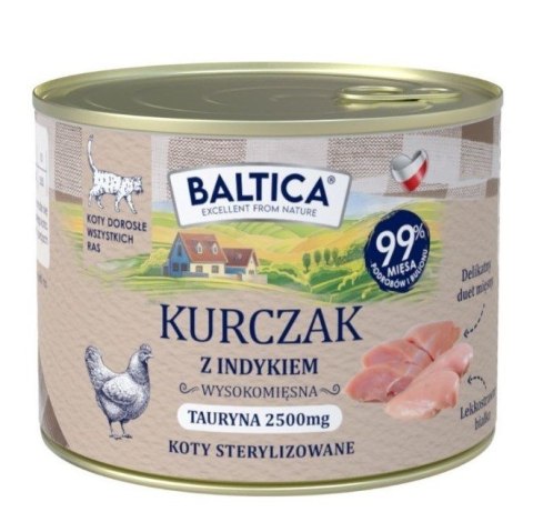 BALTICA SMAKI REGIONÓW Kot dorosły Kurczak z indykiem 185g