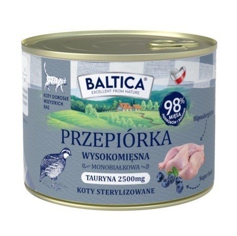 BALTICA SMAKI REGIONÓW Kot dorosły Przepiórka 185g