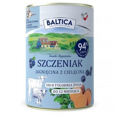 BALTICA SMAKI REGIONÓW Szczeniak Jagnięcina z cielęciną 400g