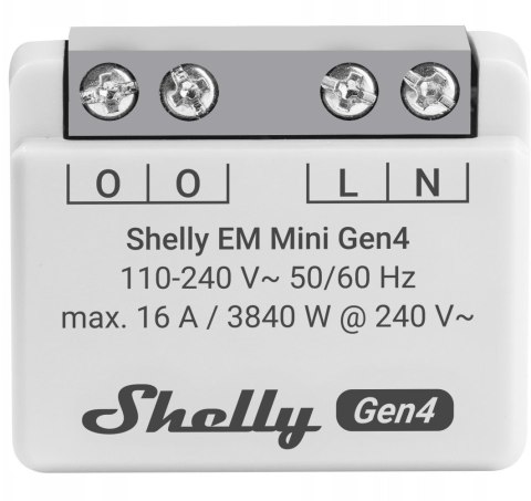 Inteligentny sterownik do pomiaru zużycia energii WiFi Shelly EM Mini Gen4