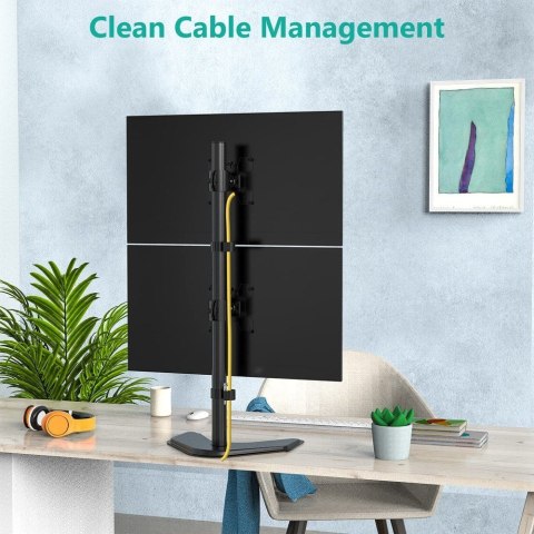 TECHLY PODSTAWA POD 2 MONITORY 13-27" LCD 10KG BIURKOWA PIONOWA