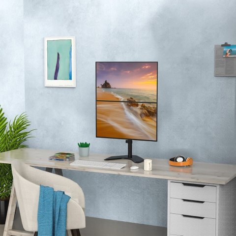 TECHLY PODSTAWA POD 2 MONITORY 13-27" LCD 10KG BIURKOWA PIONOWA