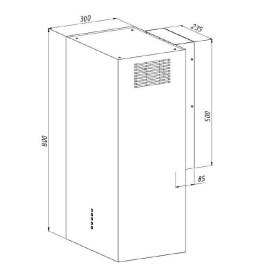 OKAP WK-12 CARMEN BIAŁY MAT T800 - LINIOWY LED